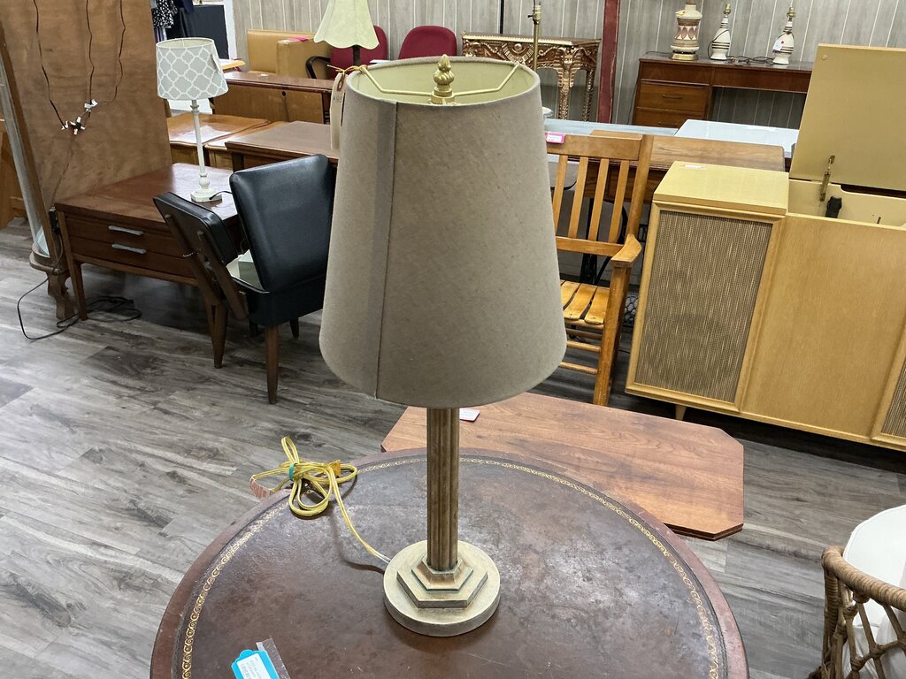 #1815-tall lamp-aged metalics