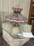 #60 Pink Clear Chandelier