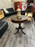 #333-old round table w/2drawers